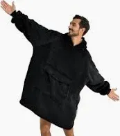 Photo 1 of LARGE BLACK SHERPA HOODIE
 OVERSIZE FITTING