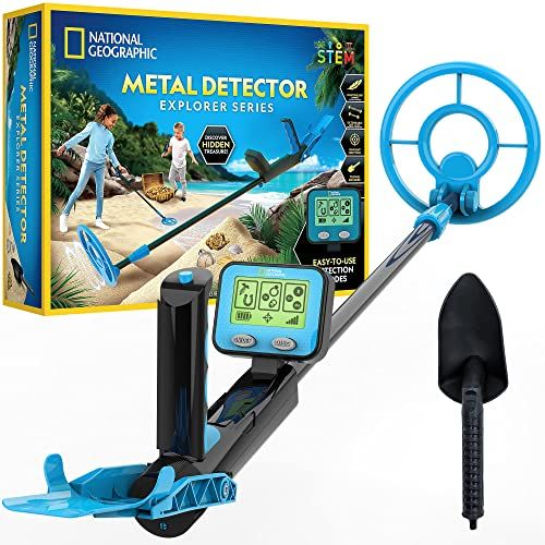 Photo 1 of NATIONAL GEOGRAPHIC Metal Detector for Kids - 7.4" Waterproof Metal Detector Coil, Lightweight Gold Detector with Pinpoint Function & LCD Display, Bea
