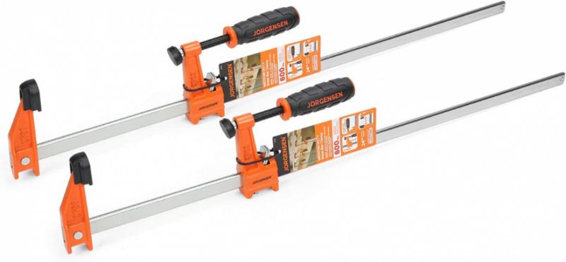 Photo 1 of Jorgensen 2-pack Medium Duty Steel Bar Clamp Set with 600 Lbs Load 24-inch
