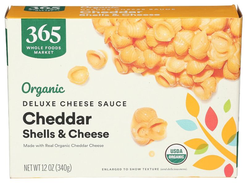 Photo 1 of 365 by Whole Foods Market, Organic Deluxe Cheddar Shells and Cheese, 12 Ounce
