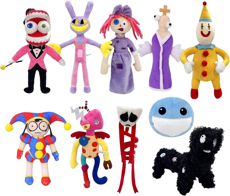 Photo 1 of Tiuyov 3Pcs Digital Circus Plush,Digital Circus Plushies Toys,Soft Stuffed Figure Doll for Game Fans Gifts,Soft Stuffed Animal Figure Doll for Teens and Kids