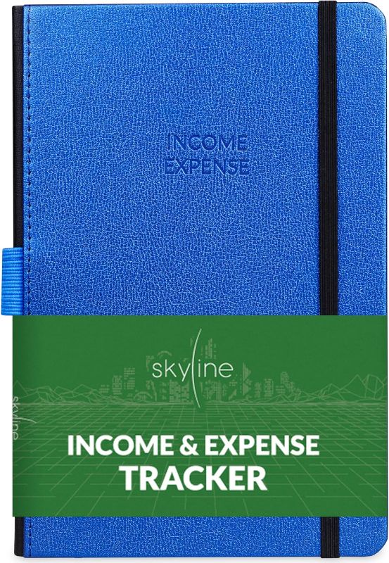 Photo 1 of Skyline Income and Expense Tracker Notebook – Accounting Ledger Book for Bookkeeping – Accounting Book & Bookkeeping Record Book, Small Business Essential, A5 (5.8" x 8.3"), Hardcover (Mystic Blue)