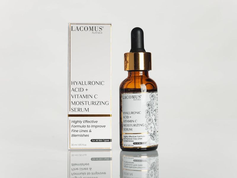 Photo 1 of Hyaluronic Acid + Vitamin C Moisturizing Serum for Fine Lines and Blemishes - Organic and Cruelty-Free Skin Health Booster - Moisturizing Formula for Youthful Skin - LACOMUS Australia
