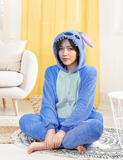 Photo 1 of Adult Animal Onesie Cosplay Pajamas - Halloween Costumes for Adults, One Piece Sleepwear for Women and Men - large 