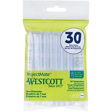 Photo 1 of Westcott 16837 Premium All-Temperature Mini Glue Sticks for Hot Glue Gun, 30 Pack Mini All Temperature - Single