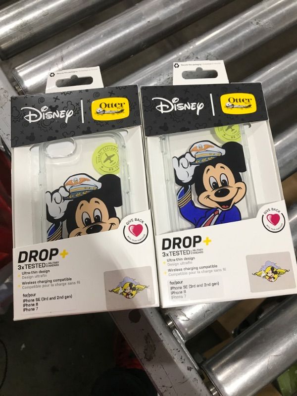 Photo 1 of OtterBox Disney Mickey Mouse One : Walt’s Plane - Pilot Mickey Mouse Symmetry Series for iPhone SE (3rd and 2nd gen) and iPhone 8/7 2 PACK
