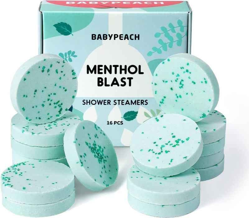 Photo 1 of Shower Steamers Aromatherapy 16 Pack, Shower Bath Bombs, Eucalyptus Menthol Essential Oil, Stress Relief and Relaxation Gift for Women and Men, Mothers Day Gifts for Mom
