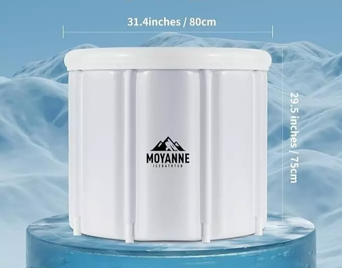 Photo 1 of Moyanne Large Size ice bath cold plunge tub for athletes pod portable,Multiple Layered Portable Ice Pod for Recovery and Cold Water Therapy, Cold Plunge Tub for Outdoor, ice baths at home (white)