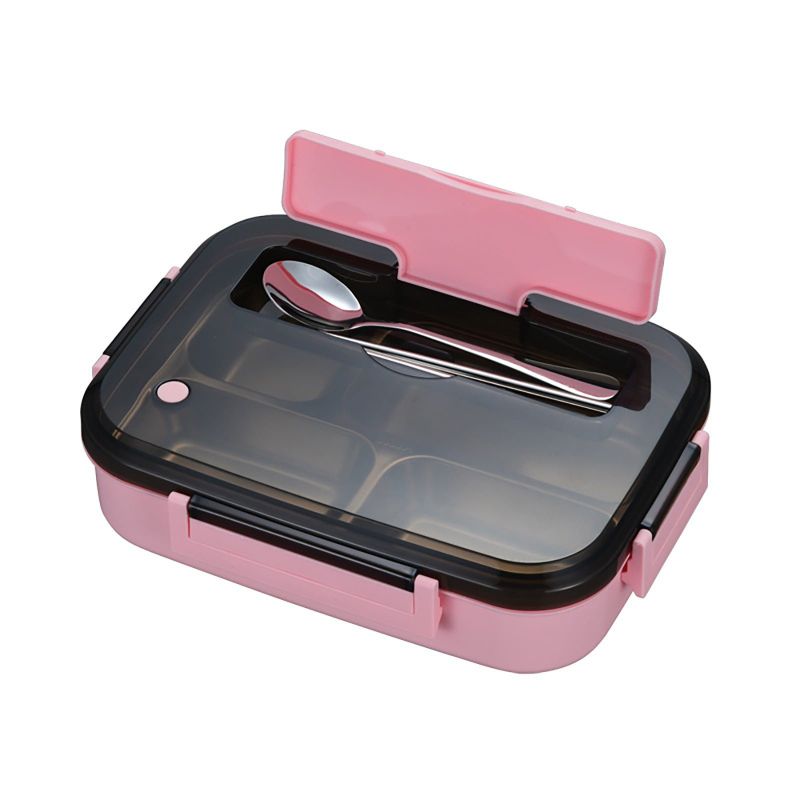 Photo 1 of Bento Box Lunch Container, Bento Box Comes with Spoon, Chopsticks, Durable Metal Makes it is Freezer and Dishwasher Safe, Leak Proof Lunch Box Great for Office