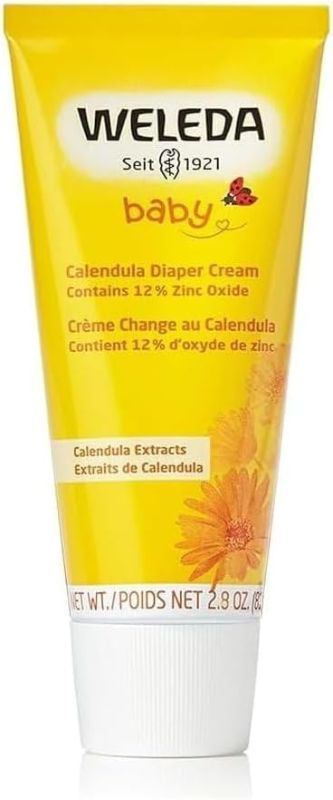 Photo 1 of Weleda Baby Calendula Diaper Cream, 2.8 Fluid Ounce, Plant Rich Protection with Calendula, Chamomile, Sweet Almond Oil, Lanolin and Zinc Oxide
