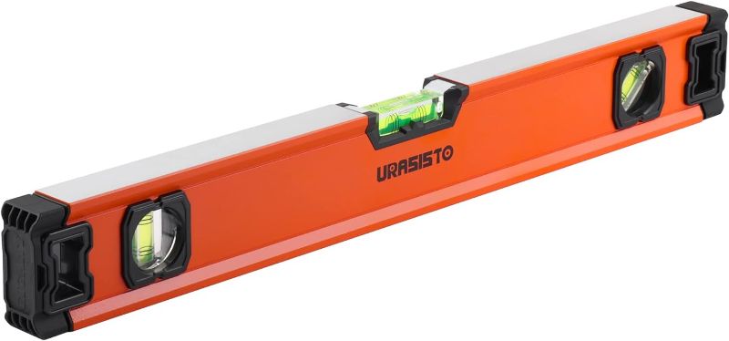 Photo 1 of Torpedo Level, Magnetic Box Level Tool with 45°/90°/180° Bubbles, Aluminum Alloy Construction - 20 Inch
