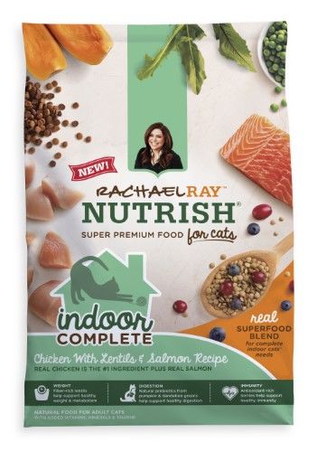 Photo 1 of Rachael Ray Nutrish Indoor Complete Natural Chicken with Lentils & Salmon Recipe Dry Cat Food, 14 Lbs.
