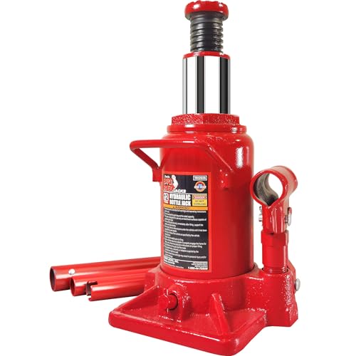 Photo 1 of BIG RED T91207A-1 Torin Hydraulic Stubby Low Profile Bottle Jack, 12 Ton (24,000 LBs),Red
