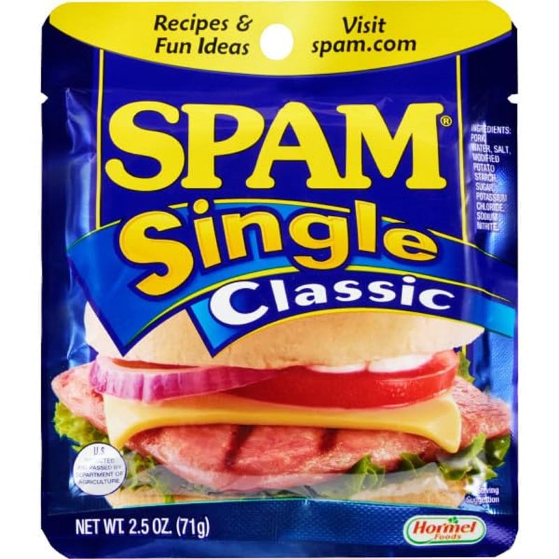 Photo 1 of Spam Single Classic, 2.5 Ounce Pouch (Pack of 24)
