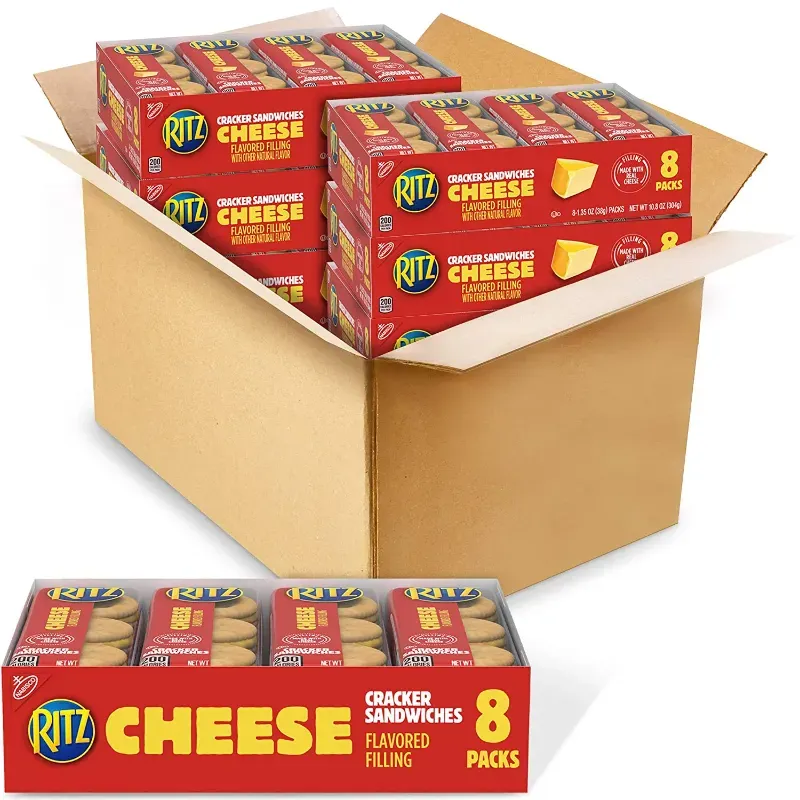 Photo 1 of RITZ Cheese Sandwich Crackers, 48 Snack Packs (6 Boxes)
