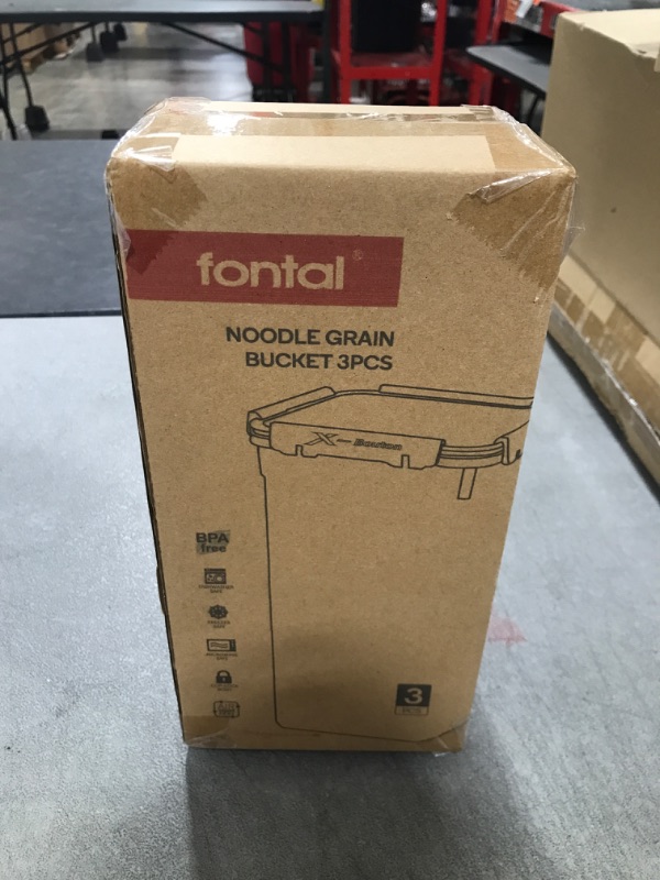 Photo 1 of Pasta Containers Storage, 6 PCS Airtight Food Storage Containers With Lids for Kitchen Pantry Organization and Dry Food Canister For Pasta,Noodle,Grain,Bucket,Stackable and Leak-proof white pasta container