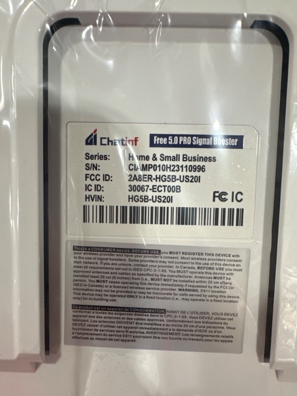 Photo 2 of Cell Phone Signal Booster with Built-in Antenna Up to 6000 Sq Ft, Cellular Repeater with 70ft Cable for Home, Office, RV, Boost 5G 4G LTE U.S.&Canada use AT&T Verizon T-Mobile, FCC Reg.