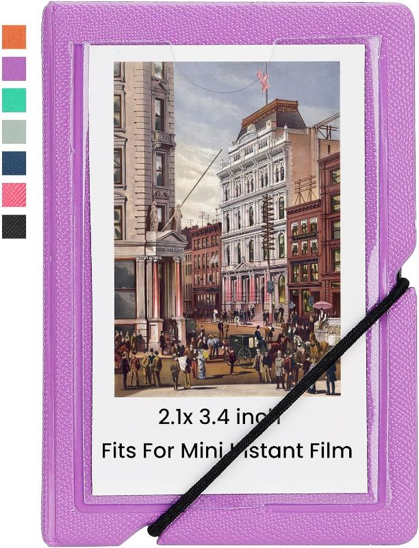 Photo 1 of 2 Pack Mini Photo Album with 28 Pocket 2x3 Inch Pictures Fits for Fujifilm Instax Mini 7s 8 9 11 25 26 40 50s 90 Evo Z2300 Instant Camera, Polaroid Snap,Kpop Photocard Holder (Ink Black) 2 Pack Ink 