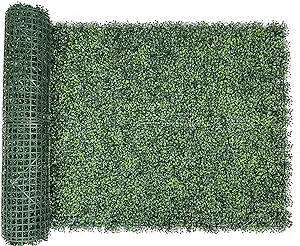 Photo 1 of Bybeton Artificial Ivy Privacy Fence Screen, 40"x120" (33.33 sqft) UV-Anti Faux Boxwood Leaves Grass Wall Roll for Patio Balcony Privacy, Garden, Backyard Greenery Wall Backdrop and Fence Decor