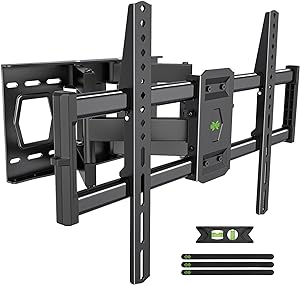 Photo 1 of USX MOUNT Full Motion TV Mount for 37-86 Inch Flat Screen LED TV up to 132 lbs, Swivel TV Wall Mount Dual Articulating Arms, Tool-Free Tilt TV Bracket Max VESA 600x400mm, for 8-16 in Wood Studs
