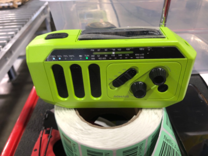 Photo 1 of Hand Crank Solar Emergency Radio, 3W LED Flashlight/Reading Lamp Weather Radio, NOAA/AM/FM Portable Radio Indoor and Outdoor, SOS Alarm