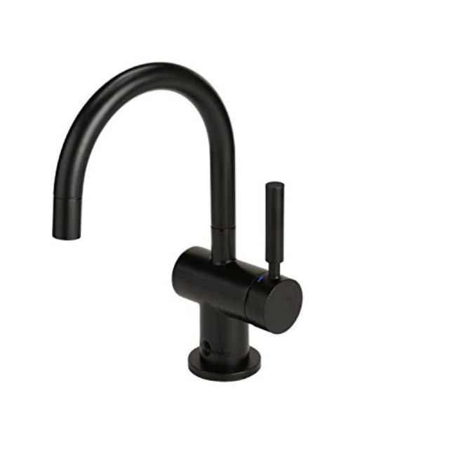 Photo 1 of Indulge Modern Series 1-Handle 9.25 in. Faucet for Instant Hot & Cold Water Dispenser in Matte Black
