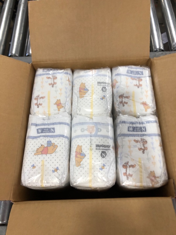 Photo 2 of Huggies Newborn Diapers, Little Snugglers Newborn Diapers, Size Newborn (up to 10 lbs), 144 Count
