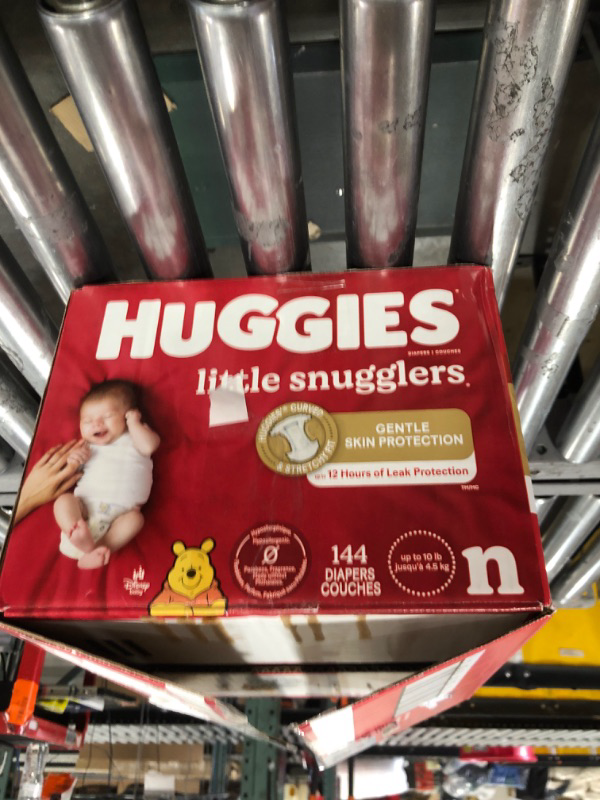 Photo 3 of Huggies Newborn Diapers, Little Snugglers Newborn Diapers, Size Newborn (up to 10 lbs), 144 Count
