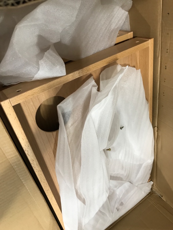 Photo 1 of VISWIN 37" H Wood Storage Rolling Cart, Solid Beech Wood 3 Tier Rolling Cart with 4 Lockable Wheels, Multifunctional Art Craft Cart Organizer for Art Supplies, Studio, Classroom, Bedroom, Kitchen Natural