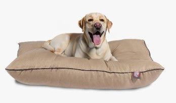 Photo 1 of Majestic Pet Suede Calming Dog Bed Washable – Cozy Soft Round Dog Bed with Spine Support for Dogs to Rest their Head - Fluffy Donut Dog Bed - Round Pet Bed 
