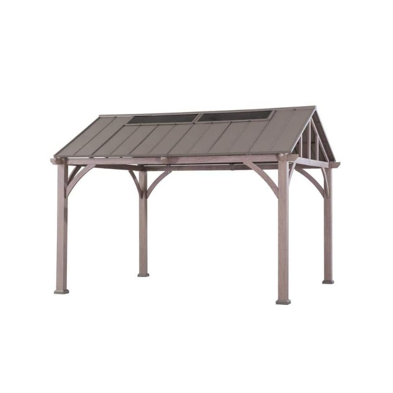 Photo 1 of Lindmoore 11 Ft. X 13 Ft. Pitched Roof Steel Hard Top Gazebo (1-Box)
