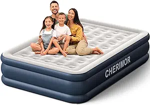 Photo 1 of Air Mattress with Built in Pump, Durable Inflatable Mattress for Guests & Home, 3 Mins Inflatable, Waterproof Blow up Mattress with Carry Bag, Air Bed for Camping
