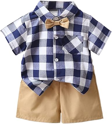 Photo 1 of PATPAT Baby Boy Short-sleeve Summer Holiday Clothes Set Shirt and Shorts 2Pcs Set 9M-12Months