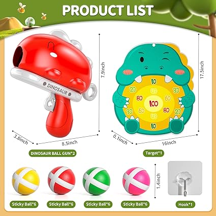Photo 1 of Bennol Outdoor Toys Gifts for 3 4 5 6 Year Old Boys Kids, Dinosaur Outdoor Games Dart Board Toys for Kids Ages 3-5 6-8, Birthday for 3 4 5 6 Year Old Boys Kids