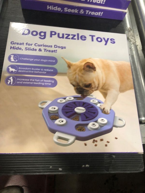 Photo 2 of Dog Puzzle Toys for Dogs, Dog Puzzles for Smart Dogs, Interactive Dog Enrichment Toys for IQ Training & Mental Stimulation, Dog Treat Puzzle for Small Medium & Large Dogs, Food Puzzle Feeder