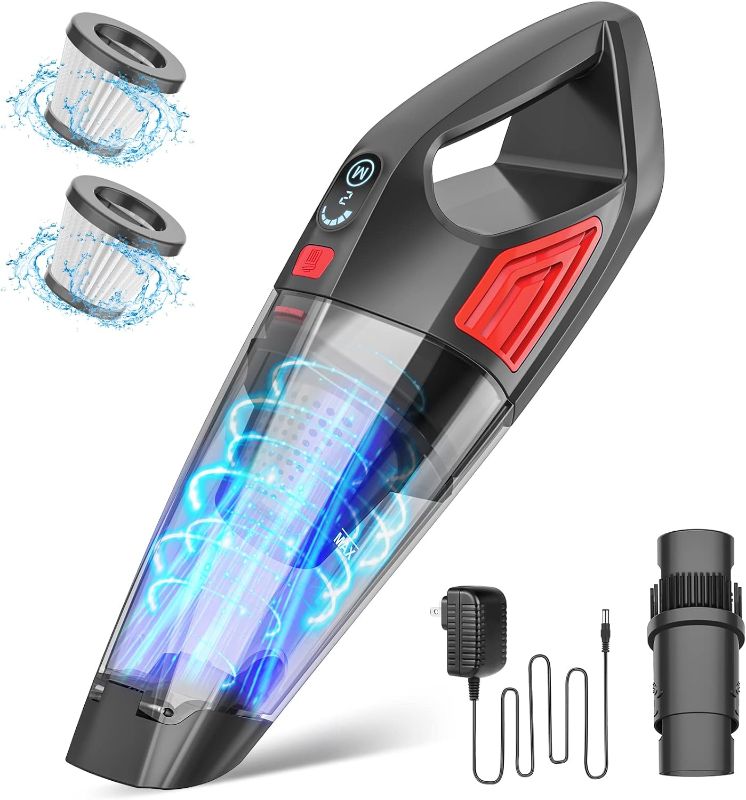 Photo 1 of Limited-time deal: ATONEP Cordless Handheld Vacuum Cleaner with Large Battery, Powerful Suction - For Car, Pet Hair, Office and Home Cleaning 