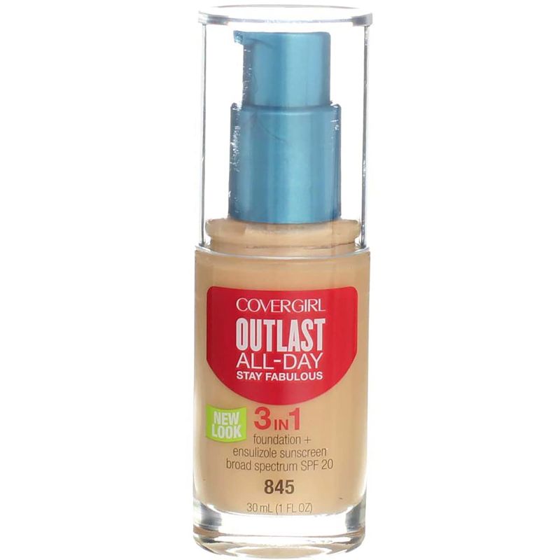 Photo 1 of CoverGirl Outlast Stay Fabulous 3-in-1 Foundation, Warm Beige [845] 1 oz ( Pack of 2) 