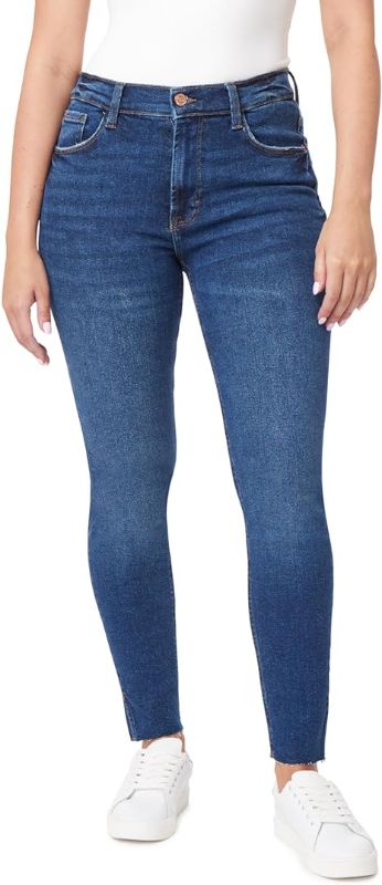 Photo 1 of kensie Jeans for Women High-Rise Skinny Raw Edge Hem 28-Inch Inseam, Lesina Wash, 8