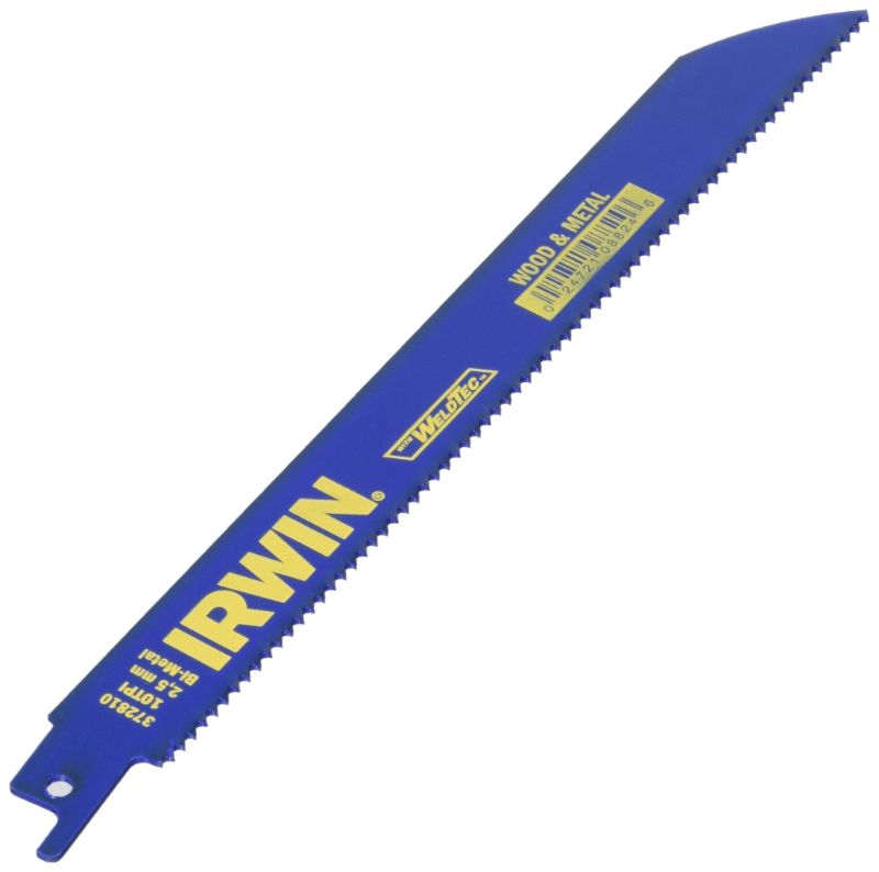 Photo 1 of IRWIN Tools Metal and Wood Cutting Reciprocating Saw Blade, 8-Inch, 10 TPI, 50-Pack (372810BB)