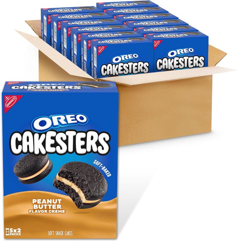 Photo 1 of  OREO Peanut Butter Creme Cakesters Soft Snack Cakes, 12-5 Count Packs (60 Total Snack Packs) , BEST BY 28 MAY 2024