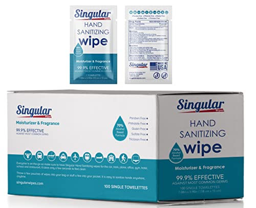 Photo 1 of HAND SANITIZING WIPES - Individually Packed Premium Hand Sanitizing Wipes for Travel, Home, Office, School, Etc. with Fragrance and Moisturizer - Manu
