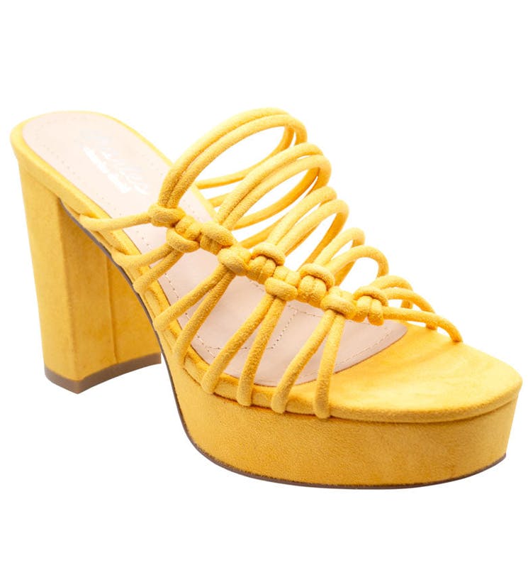 Photo 1 of Charles by Charles David Meadow Sandals - Yellow - 7.5

