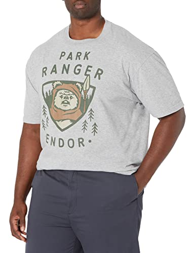 Photo 1 of Star Wars Big & Tall Park Ranger Men's Tops Short Sleeve Tee Shirt, Athletic Heather, X-Large
