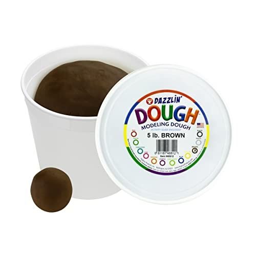 Photo 1 of Hygloss Products Play Dough, Non-Toxic Modelling Compound for Arts & Crafts, Learn & Play, Bulk Pack, 5lb. Brown
