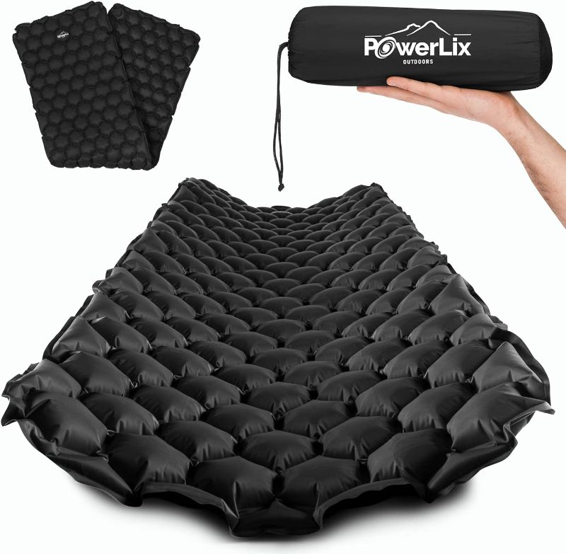 Photo 1 of POWERLIX Ultralight Sleeping Pad for Camping, Self-Inflatable, Waterproof, Compact, 77.2 x 22.8 x 2.1 in
