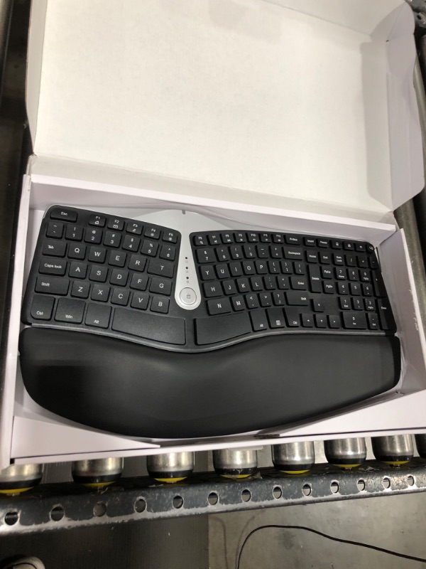 Photo 2 of Nulea RT02 Ergonomic Keyboard, Wired Split Keyboard with Pillowed Wrist and Palm Support, Featuring Dual USB Ports, Natural Typing Keyboard for Carpal Tunnel, Compatible with Windows/Mac
