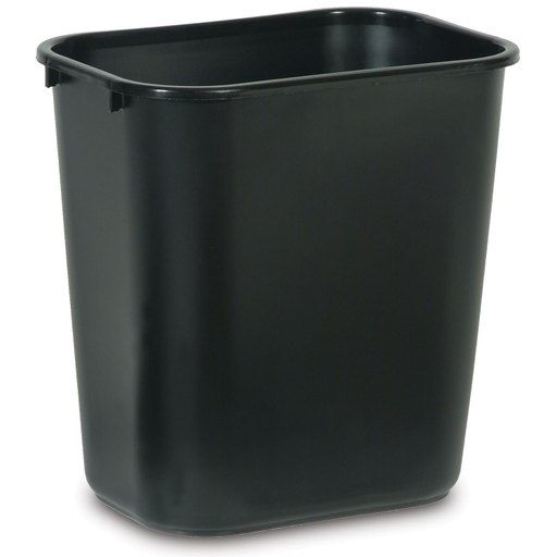 Photo 1 of Rubbermaid Wastebasket Medium, 7 Gallon, Black, 4 Pack
