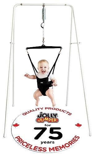 Photo 1 of Jolly Jumper *Classic* (Black) with Stand - the Original Baby Exerciser and Your Alternative to Activity Centers and Baby Bouncers. Trusted by Parents
