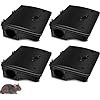 Photo 1 of Large Rat Bait Station with Key Rat Bait Station Traps Reusable Mouse Traps Smart Tamper Proof Cage House Heavy Duty Bait Boxes for Rodents Outdoor Rats Mice, Bait not Included(4 Pcs)
