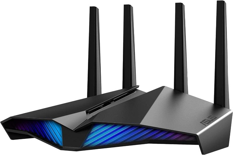 Photo 1 of  ASUS RT-AX82U AX5400 Dual-Band WiFi 6 Gaming Router, Game Acceleration, Mesh Support, Dedicated Port, Mobile Boost, MU-MIMO, Aura RGB 